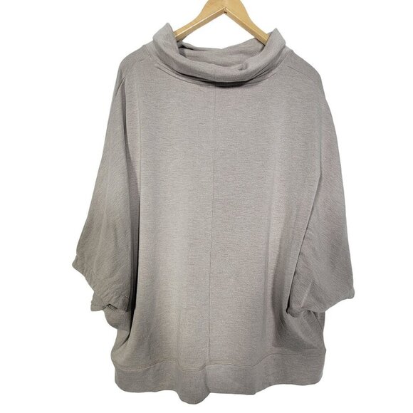 Tahari Women's Dolman Sleeve Turtle Neck Neutral Sweater/Poncho Beige Size Large - Picture 8 of 12